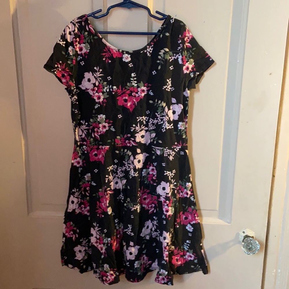 Children’s Place fit and flare dress black